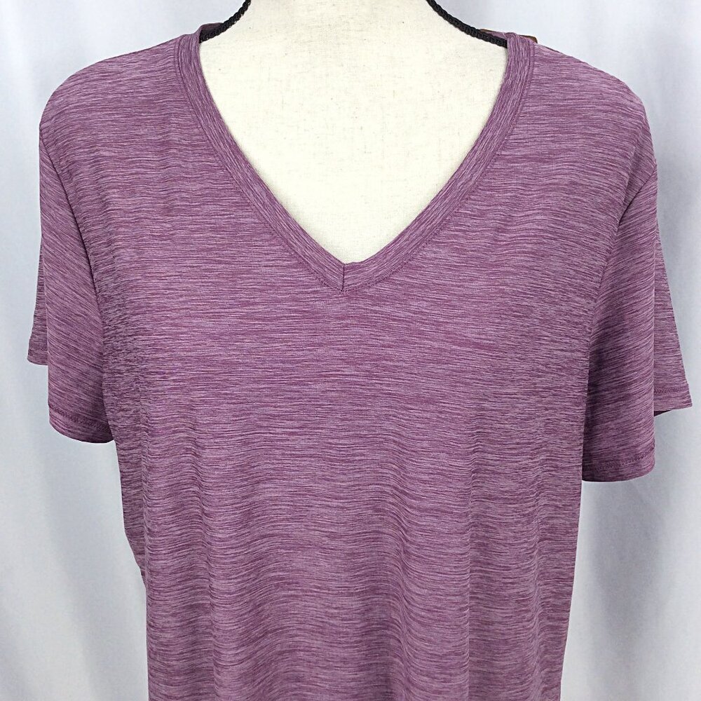 NWT Eddie Bauer Compass Essentials UPF 50+ T-Shirt Women 2XL V-Neck Short Sleeve - Picture 5 of 8